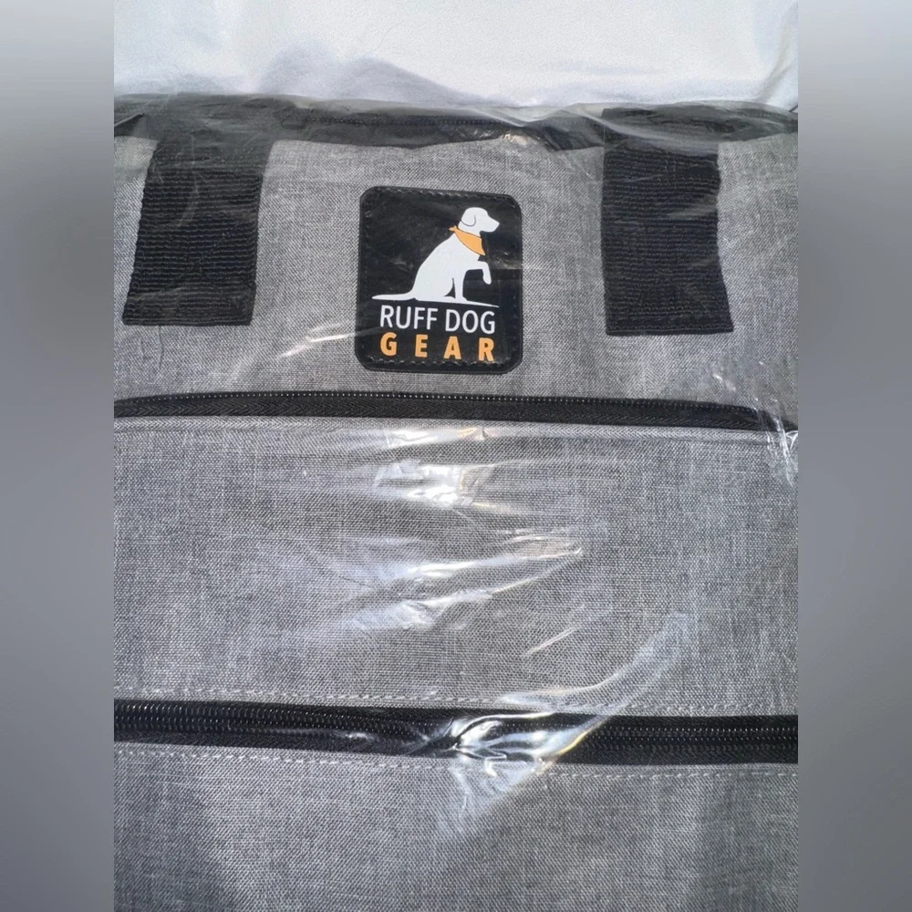 Gray Ruff Dog Gray Travel Bag - W/ Dog Travel Accessories & Water Resistant, NEW